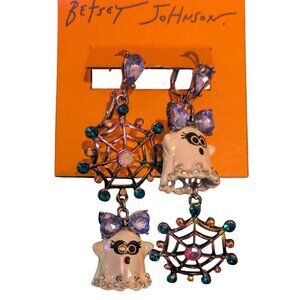 Betsey Johnson Halloween Earrings Glow In The Dark NWT